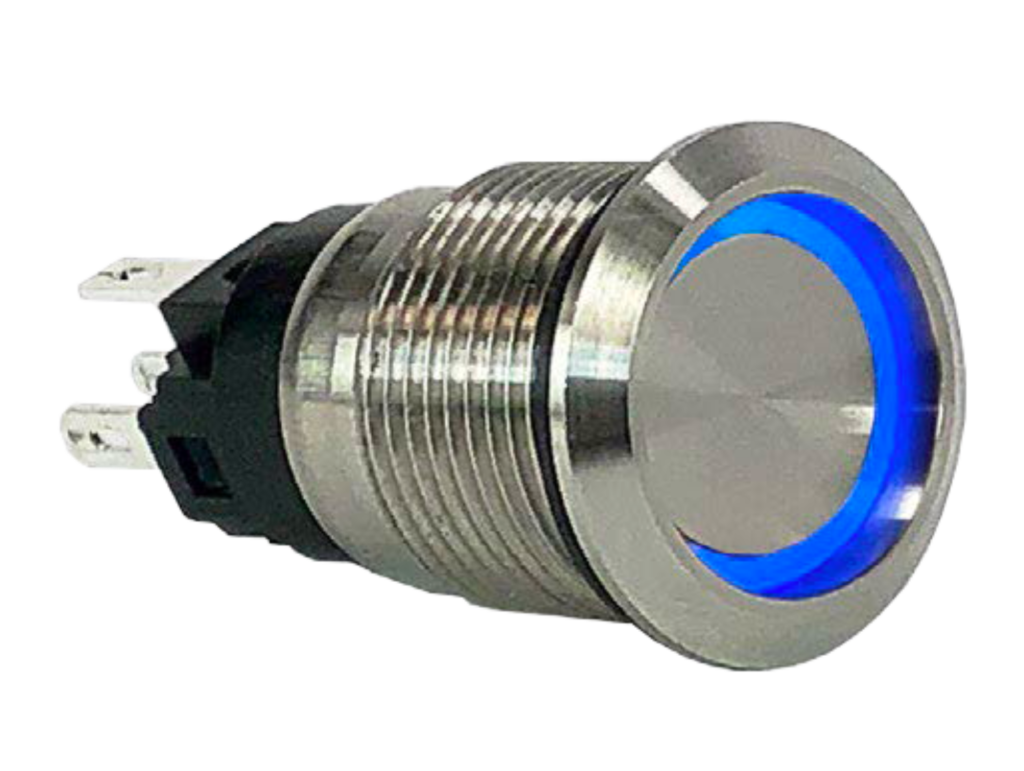 INTERRUPTOR D19 ANTIVANDALICO LED AZUL - PROS By DITEL